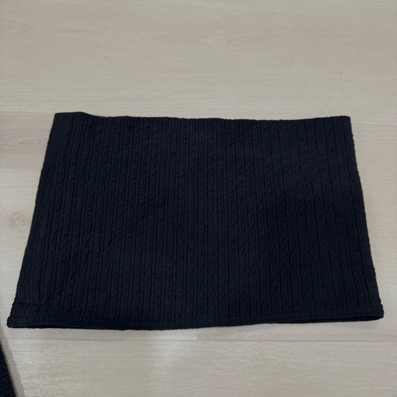 Lululemon On Repeat Dress Black Long-Sleeve Textured Removable Collar Women's 6 - Picture 15 of 15